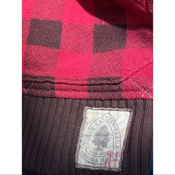 Ralph Lauren Denim & Supply red plaid wool vest L - Picture 2 of 5